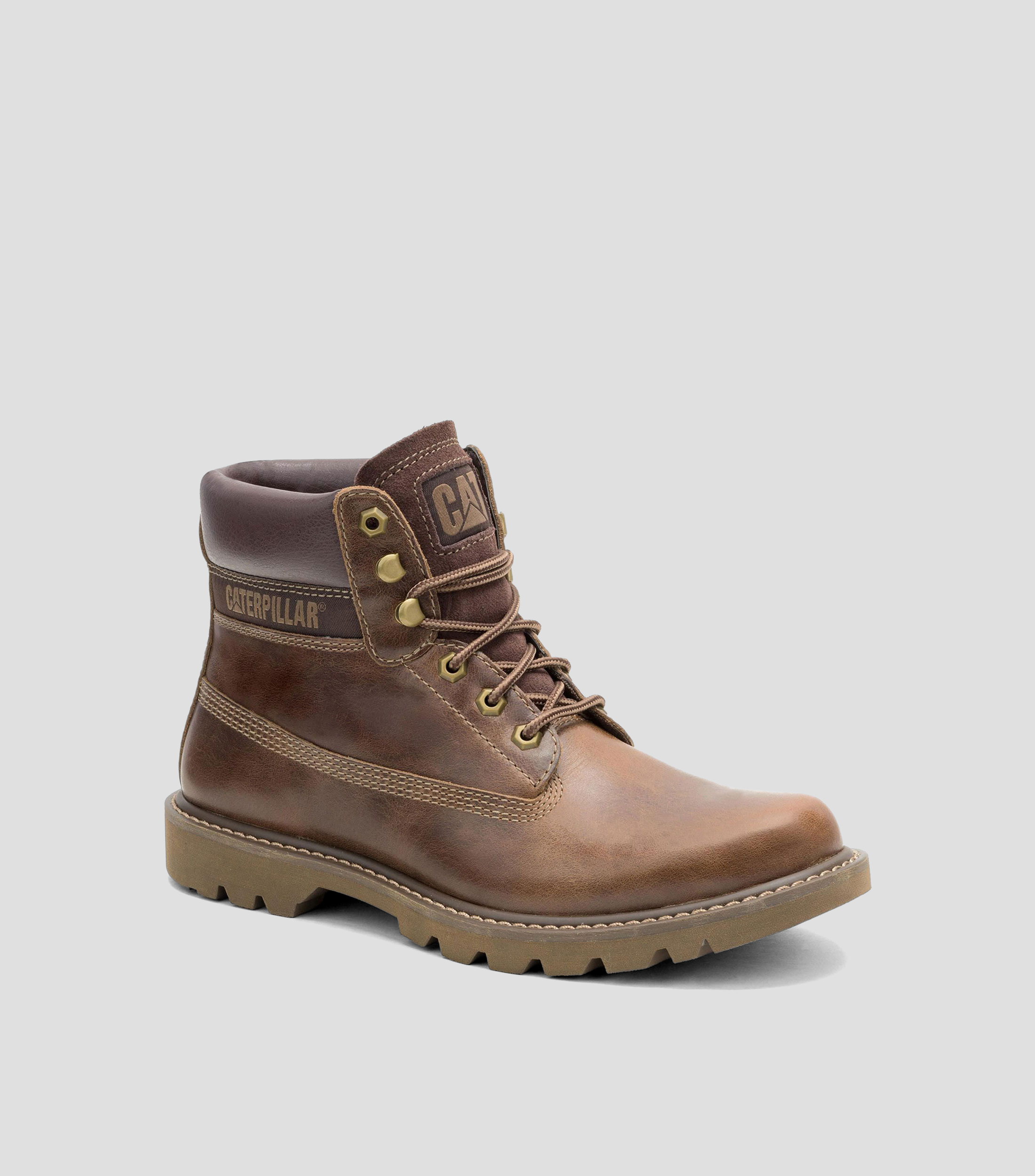 Botas casuales en piel con tacón bajo de media luna Hombre